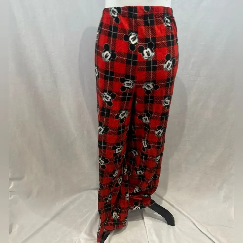 Disney Mickey Mouse red plaid super soft fleece pajama lounge pants size 3XL - Picture 2 of 4